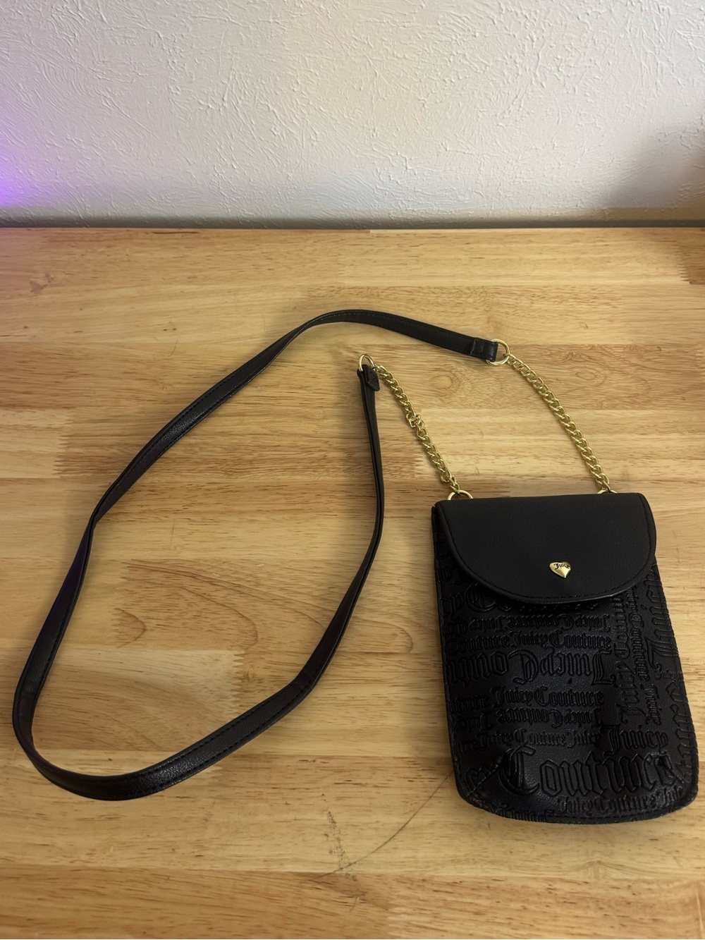 JUICY COUTURE Crossbody Black and Gold Small Bag